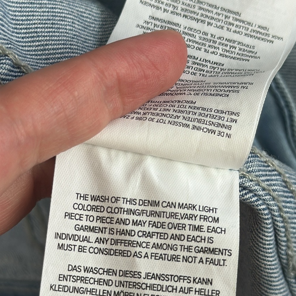 Cr7 Blue Shadow Patch Trucker Jacket Size Xl - image 6